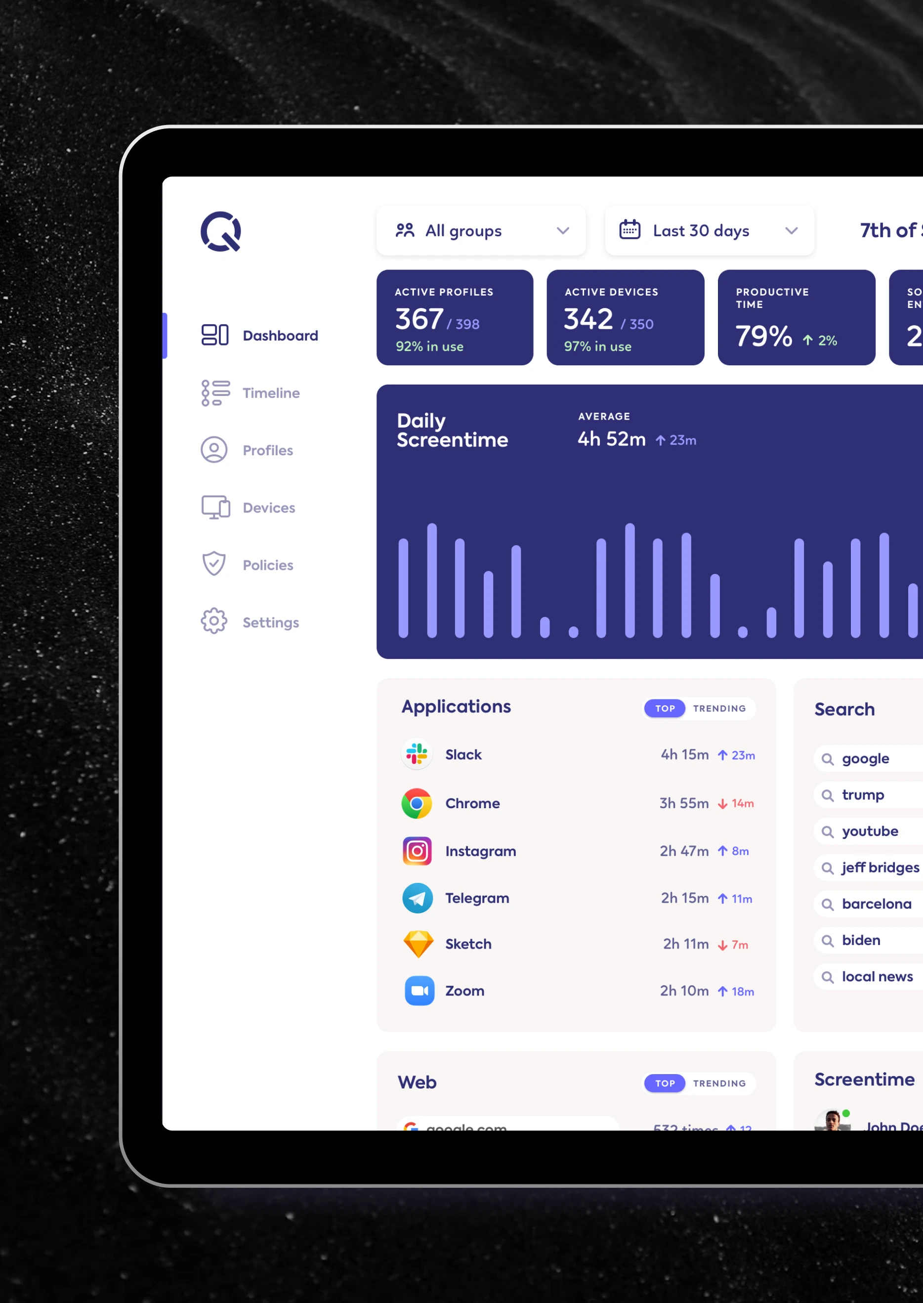 UX & UI, Saas Design - Qustodio
