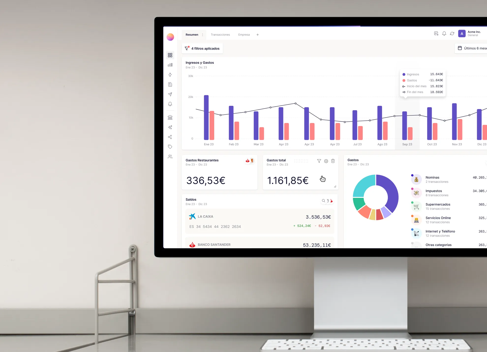 Diseño de dashboard UX para producto SaaS B2B