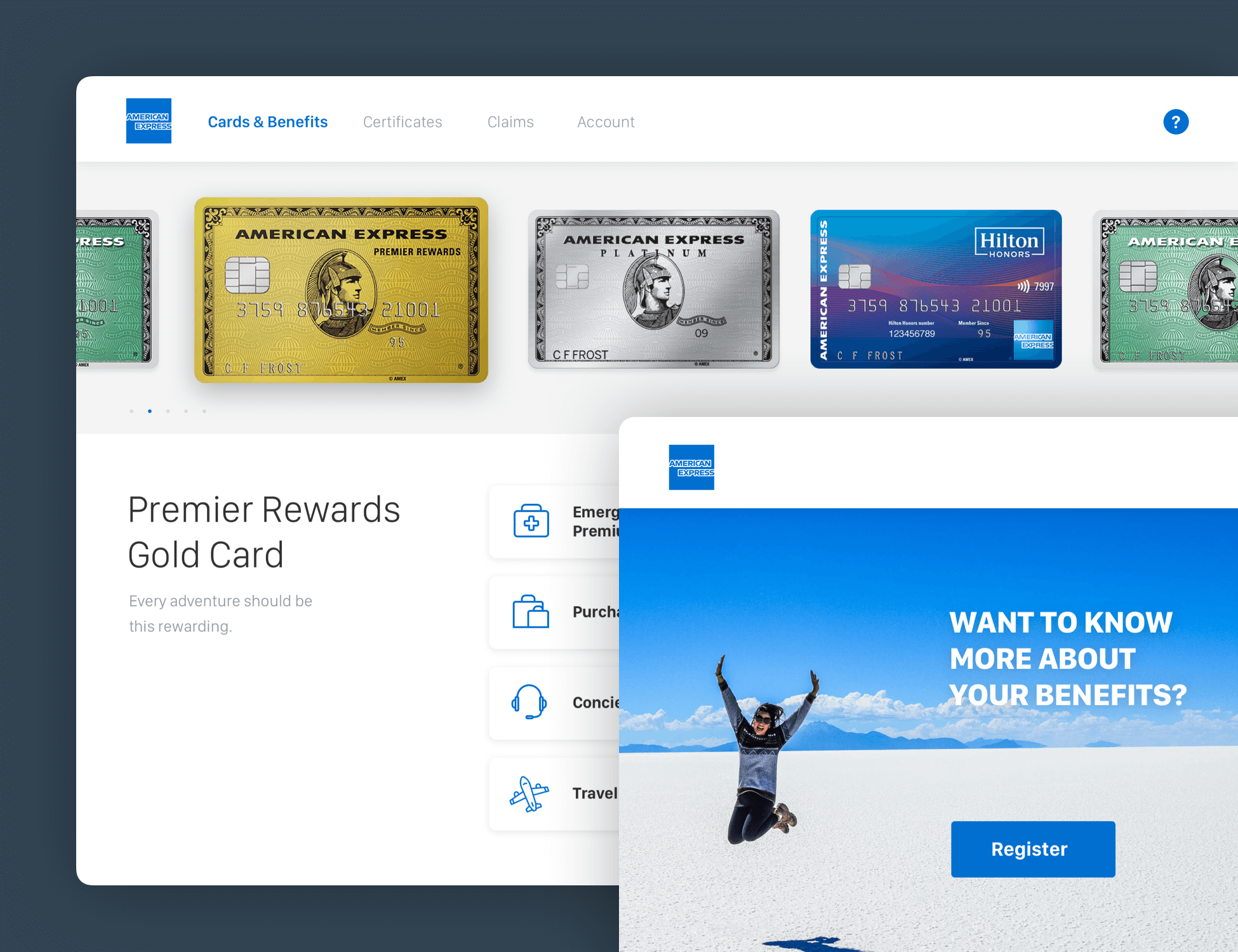 UX & UI, Prototype - American Express