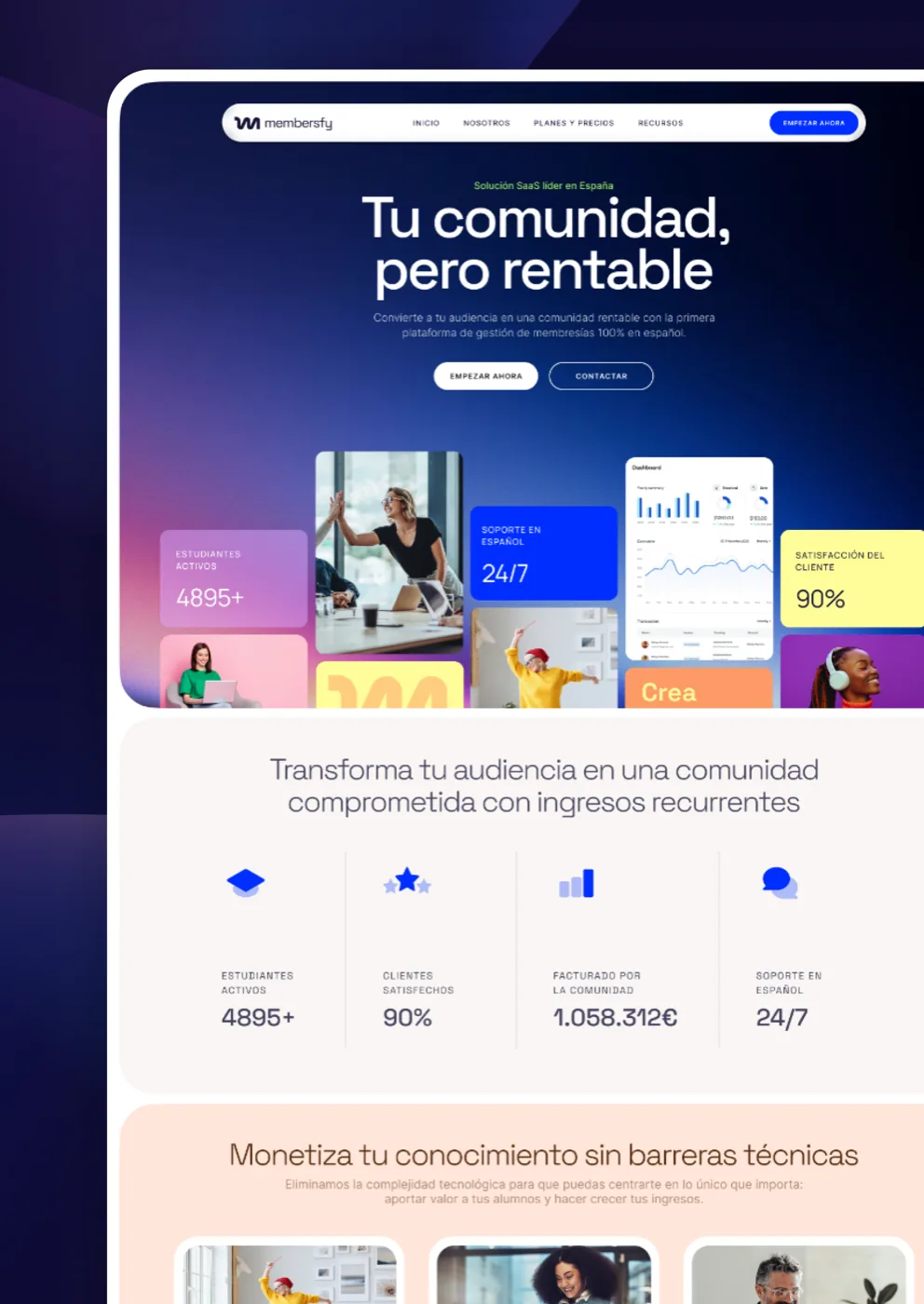 UX & UI, Web - Membersfy